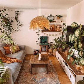 Immax 08272L - Csillár zsinóron NATURALEZA 1xE27/40W/230V átm. 55 cm rattan