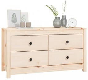 tömör fenyőfa kisszekrény 100x40x54 cm