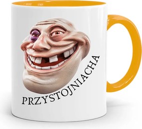 Sárga Vicces Jóképű Bögre fényképes nyomtatással