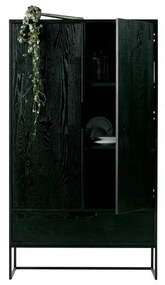 Fekete kőrisfa szekrény 85x149 cm Silas – WOOOD