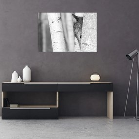 Kép - Farkas az erdőben (90x60 cm)