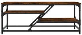 Füstös tölgy színű szerelt fa dohányzóasztal 100 x 49 x 40 cm