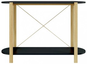 fekete szerelt fa tálalóasztal 110 x 38 x 75 cm