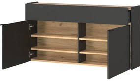 Antracitszürke-natúr színű előszoba bútor Ameca – Germania