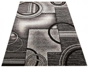 Modern szürke-barna szőnyeg absztrakt körökkel Szélesség: 240 cm | Hossz: 330 cm