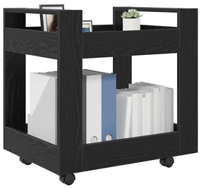 Íróasztali Kocsi Fekete tölgy 60 x 45 x 60 cm Faanyag