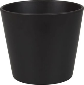 Kerámia fedél Fekete Matt virágcserép 13,5x15,5 cm