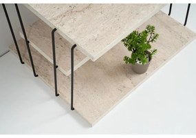 Kis asztal Lifon - Fekete, Travertine