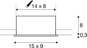 SLV KADUX 1007560 Beépíthető spotlámpa 2x14W/LED 3000K 1550lm IP20