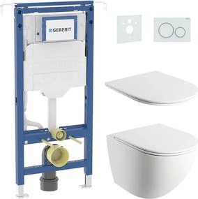 Függesztett WC + OTTAWA WC-ülőke + SIGMA nyomólap + falba építhető modul + alátét