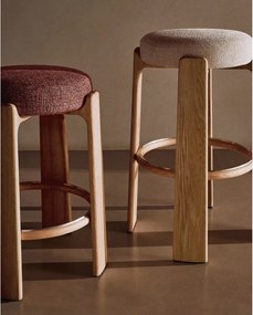 Bézs-világos natúr színű kőrisfa bárszék (ülésmagasság 75 cm) Granite – Kave Home