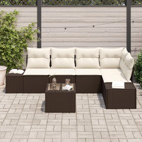 5 darabos kertiszófa szett párnákkal szürke poli rattan