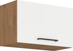 Felső szekrény, lancelot tölgy / fehér extra magas fényű HG, VEGA 60 GU-36 1F