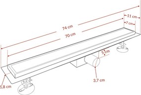 Linea burkolható zuhanyfolyóka