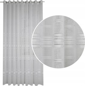 Függöny Len Csipke Csíkos Függöny Átlátszó 300x250