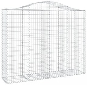 7 db íves horganyzott vas gabion kosár 200x50x160/180 cm