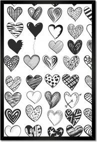 Poszterek keretben 40x60 Szívecskék Szív