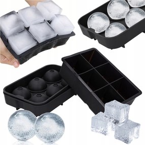 Jégformák Jégkocka forma szilikon italgolyók 2in1