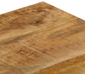 tömör mangófa és acél dohányzóasztal 100 x 50 x 35 cm