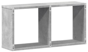 betonszürke szerelt fa faliszekrény 60 x 16 x 30 cm