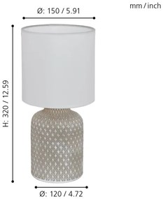 Eglo 97774 - Asztali lámpa BELLARIVA 1xE14/40W/230V