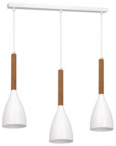 Csillár zsinóron MUZA NEW 3xE27/60W/230V fehér