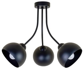 Felületre szerelhető QUEEN mennyezeti csillár 3xE27/15W/230V fekete