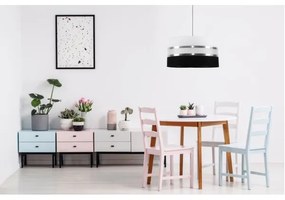 Csillár zsinóron CORAL 1xE27/60W/230V fekete-fehér