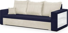 Háromszemélyes kinyitható kanapé SAMI Krém/sötétkék