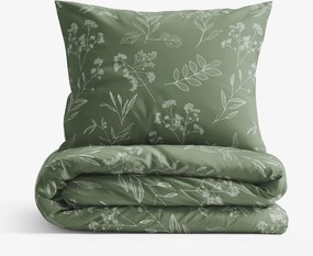 Goldea pamut ágyneműhuzat - gyógynövény levelek 140 x 200 és 70 x 90 cm