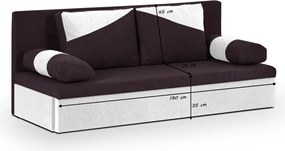 ROLO Háromszemélyes kinyitható kanapé Barna/bézs