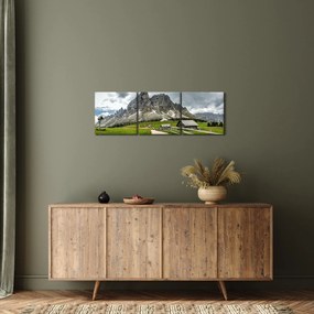 Kép - Az osztrák hegyekben (órával) (90x30 cm)
