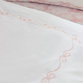 Fehér kétszemélyes ágyneműhuzat 200x200 cm Bow Embroidery – Catherine Lansfield