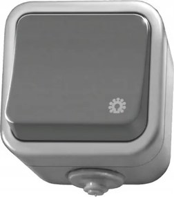 Hermetikus kapcsoló fény IP44 szürke Ospel Delfin LNH-5D/30