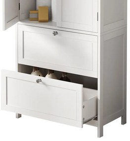 2 ajtós tárolószekrény 2 fiókkal 60x30x110cm