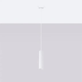 Sollux SL.1535 - Csillár zsinóron KARBON 1xGU10/10W/230V fehér