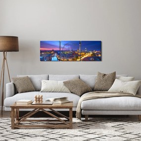 Kép - Kék ég Berlin felett (órával) (90x30 cm)