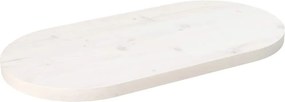 vidaXL fehér tömör fenyőfa ovális asztallap 70 x 35 x 2,5 cm