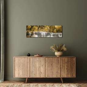Kép - Vízesés, vintage (órával) (90x30 cm)