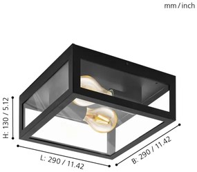 Eglo 94832 - Kültéri lámpa ALAMONTE 1 2x60W