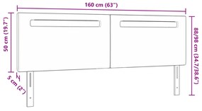 Egyszerű Design Fejtámla Fekete 160 cm Műbőr