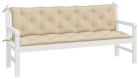 2 db bézs oxford szövet kerti padpárna 180 x 50 x 7 cm