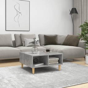 Betonszürke szerelt fa dohányzóasztal 60 x 60 x 30 cm