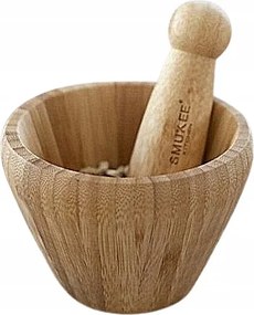 Smukee Bambusz mozsár fűszertartó tál aprító