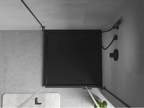 Mexen Flow négyzet alakú lapos zuhanytálca 120 x 120 cm, fekete matt - 46S701212