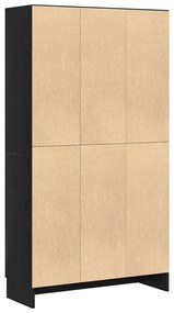 Könyvespolcok 2 db Fekete Tölgy 165x30,5x150 cm Műgyanta