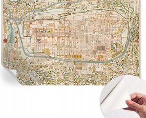 Design fali fotótapéta öntapadós antik térkép 416x254 cm