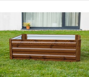 Magasított virágágy, barna, acél, NONKY TYP 4