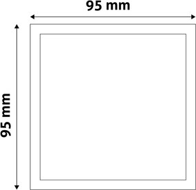 AVIDE AMRPWW-S-5W-PC mennyezetbe építhető led panel 1X5W 430LM 3000K 95X95mm IP20