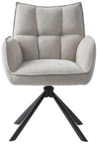 Krémszínű kárpitozott étkezőfotel szett 2 db-os Marilla – Unique Furniture